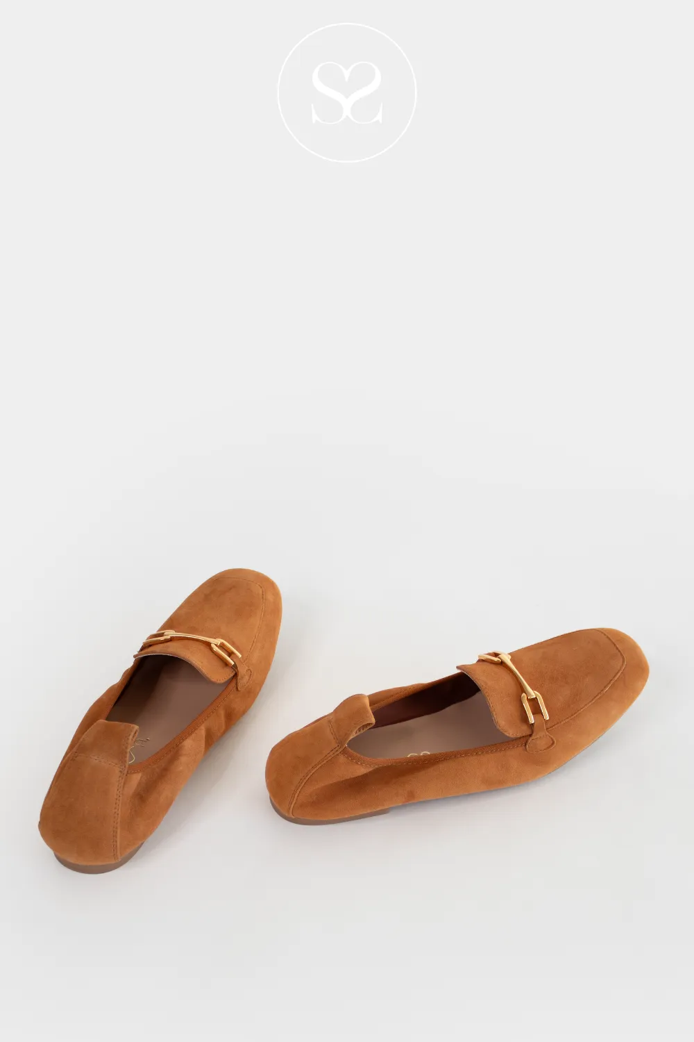 UNISA BAIRON TAN SUEDE PENNY LOAFERS