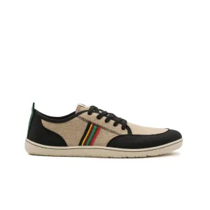 Vegan barefoot black-linen Frieden TON024