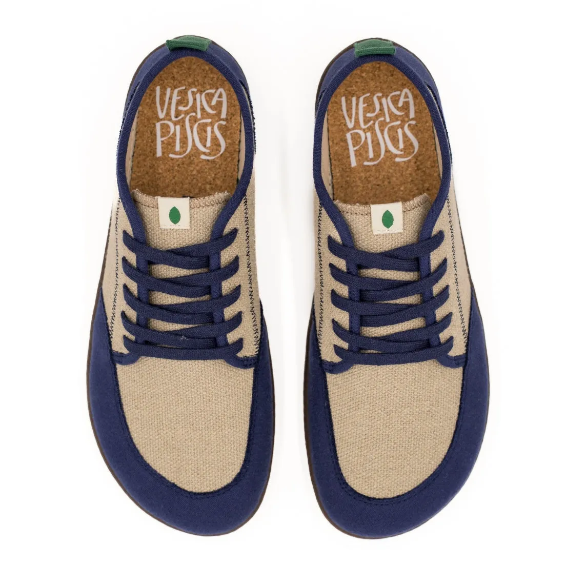 Vegan barefoot blue-linen TON020