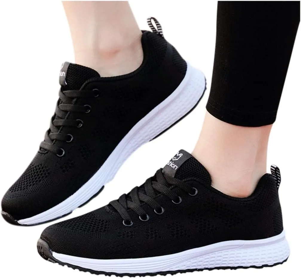Women's Sneakers Athletic Sport Running Shoes Lace Up Mens Casual Shoes Slip On Men's Shoes Casual Black Platform Sneaker Tennis Shoe Cross Trainer Shoe